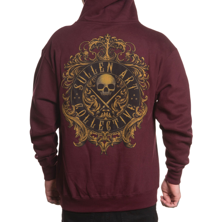 ZIP HOODY FILIGREE BADGE - BUR